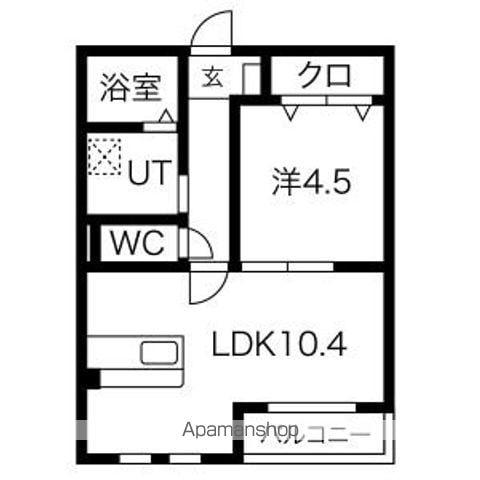 DELA松原(1LDK/3階)の間取り写真