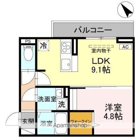 CLASSEUM幸西IV(1LDK/3階)の間取り写真