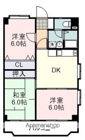 フレンドシップ99(3DK/3階)の間取り写真