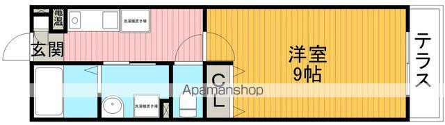 BERG VISTA(1K/1階)の間取り写真