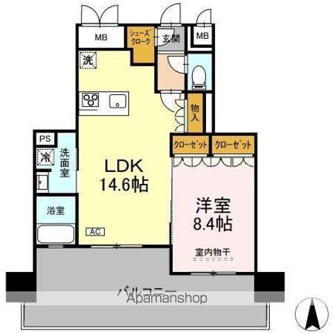 THE REJUVEPORT KISARAZU(1LDK/10階)の間取り写真