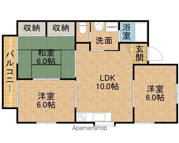 ロックヒルハイツ(3LDK/2階)の間取り写真