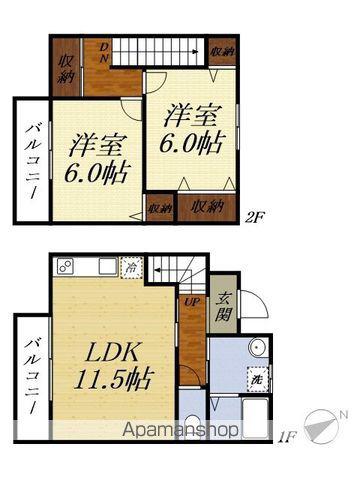 フラッツ(2LDK)の間取り写真