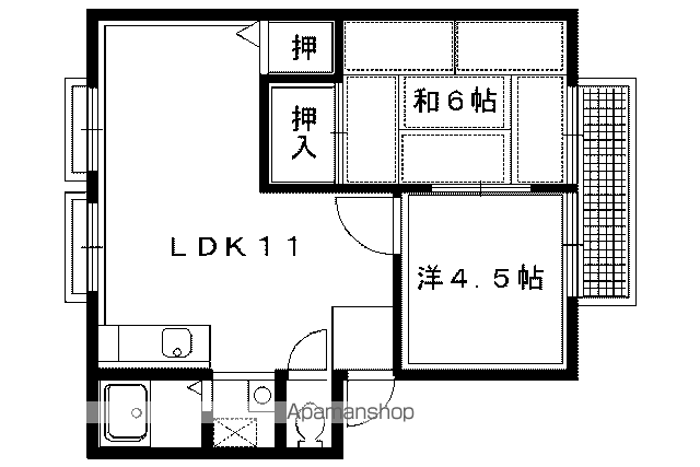 サンライフ上蔵(2LDK/1階)の間取り写真