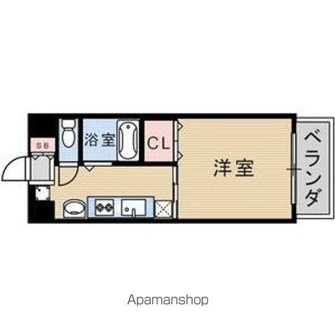 ユニシス野畑(1DK/4階)の間取り写真