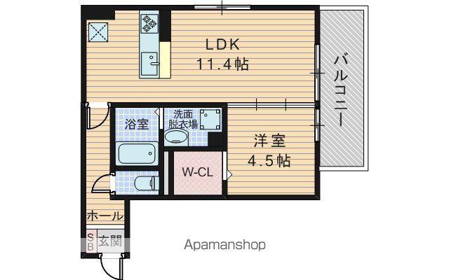 サンライズ上新庄(1LDK/2階)の間取り写真