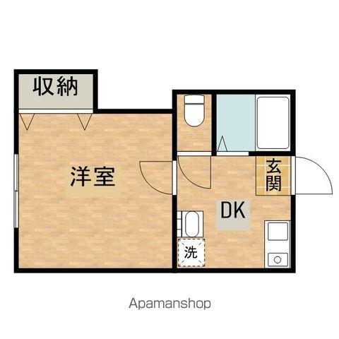 DOME TAMA A棟 ドーム多摩A(1DK/1階)の間取り写真