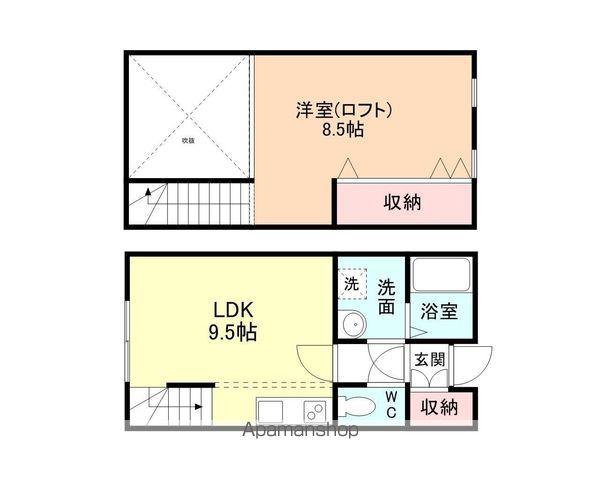 フェリーチェ・チェバーロ(1LDK/1階)の間取り写真