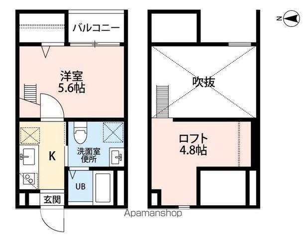 LIBERTE (1K/2階)の間取り写真