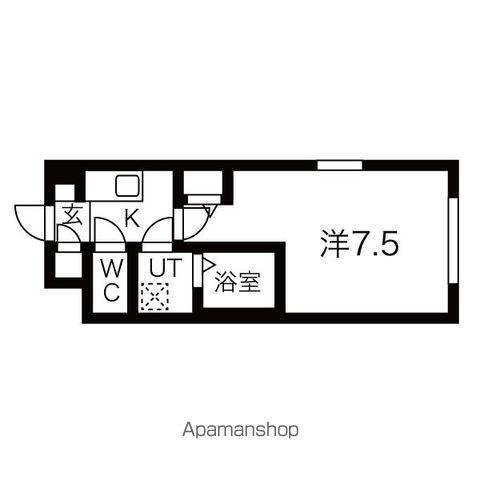 フェリス広瀬町(1K/2階)の間取り写真
