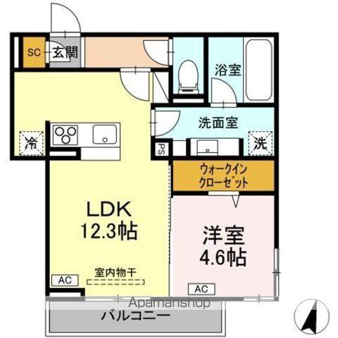 DーRESIDENCE霞町3丁目(1LDK/1階)の間取り写真