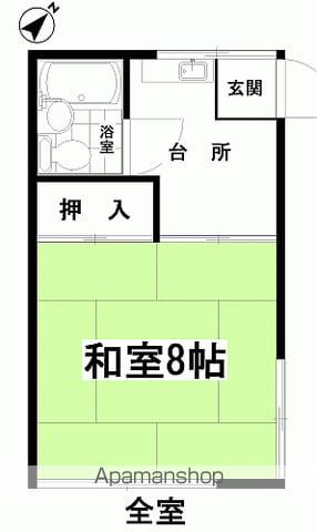 メゾン秀月(1K/1階)の間取り写真