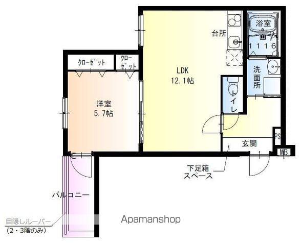 フジパレス高石駅北(1LDK/1階)の間取り写真