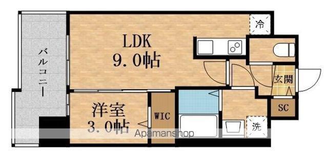 ATTIRANT NISHIMIKUNI(1LDK/5階)の間取り写真