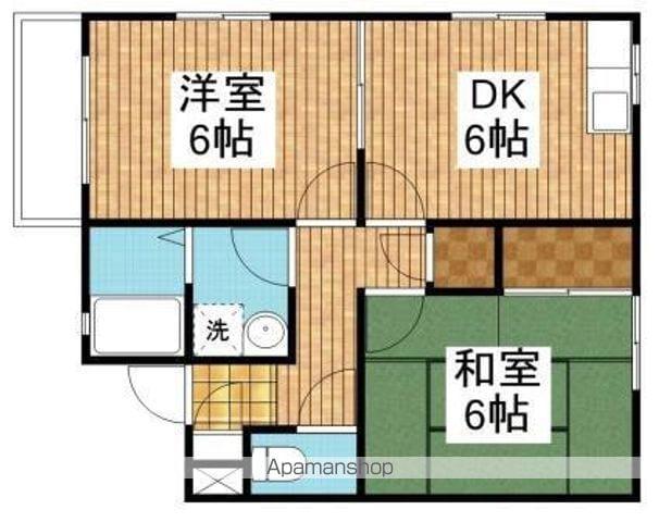 センチュリーハイツ中山(2DK/2階)の間取り写真