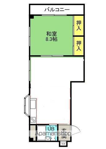 大広第2ビル(1LDK/3階)の間取り写真