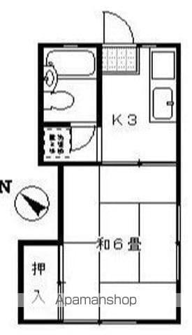 コーポホワイトコスモス(1K/2階)の間取り写真