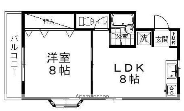 アビタシオンハラ(1LDK/2階)の間取り写真