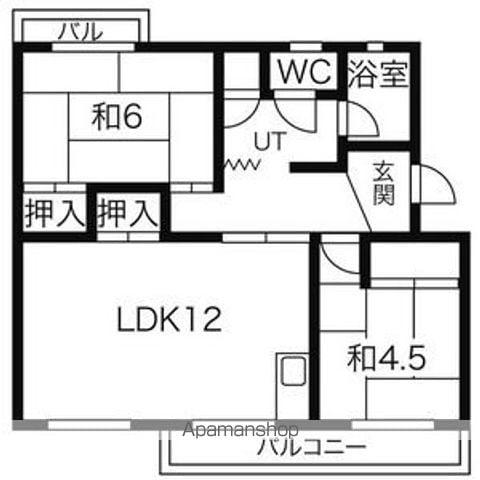ブランヴェール(2LDK/3階)の間取り写真