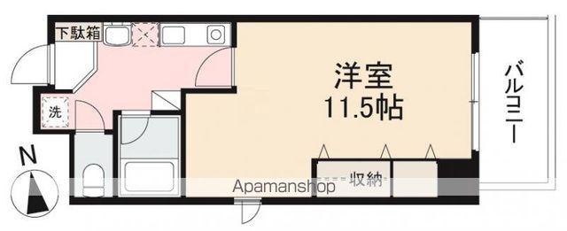 ドエール中央町(1K/5階)の間取り写真