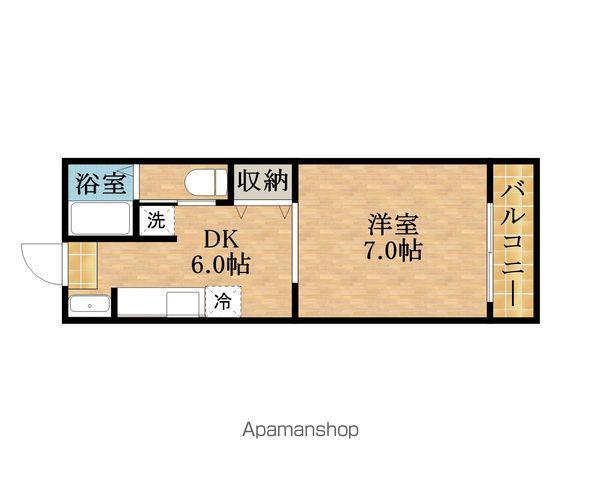 メゾン丸山2(1DK/1階)の間取り写真