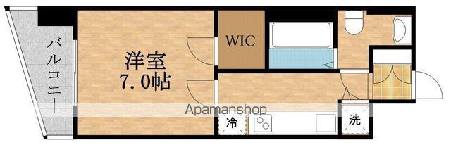 ティーズスクエア大阪城(1K/10階)の間取り写真