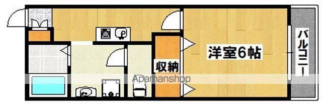 ハイツ一益(1K/2階)の間取り写真