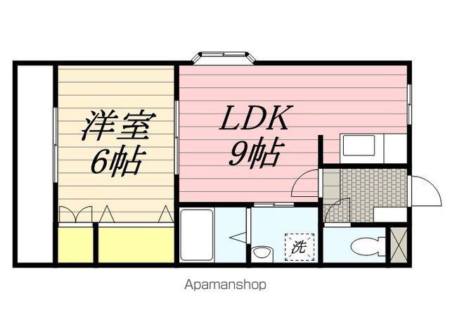 グランディール前原(1LDK/2階)の間取り写真