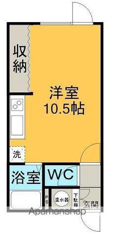 ハイツはまなす(ワンルーム/1階)の間取り写真