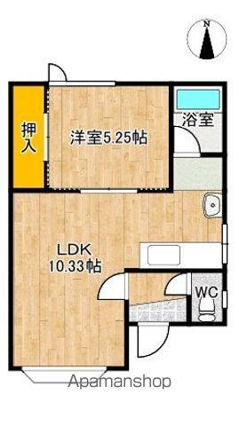 ベルズハイツ(1LDK/2階)の間取り写真
