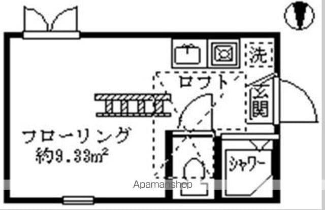 フェリスカーラ(ワンルーム/1階)の間取り写真