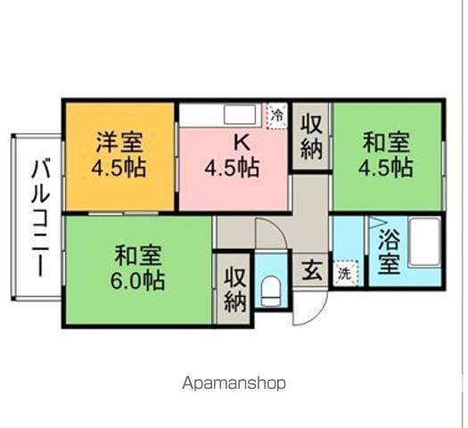 西島ハイツ(3DK/2階)の間取り写真
