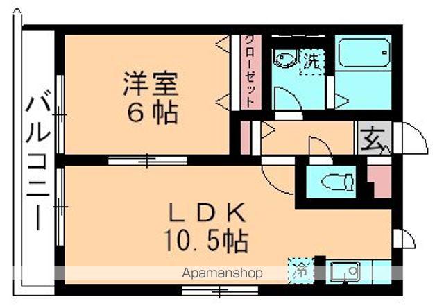 ヴェーエスコートC(1LDK/1階)の間取り写真