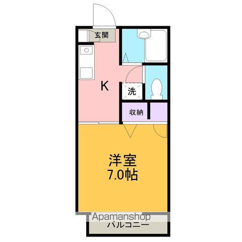 セレーブル藤川(1K/2階)の間取り写真