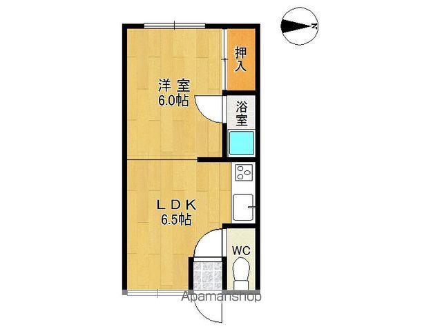 ハイツあいどる(1DK/1階)の間取り写真