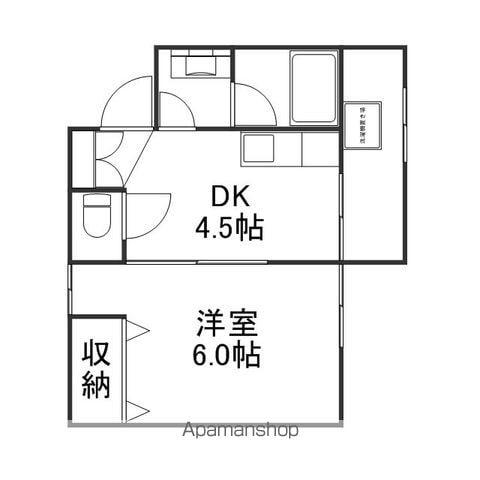 ハイツ85(1DK/2階)の間取り写真