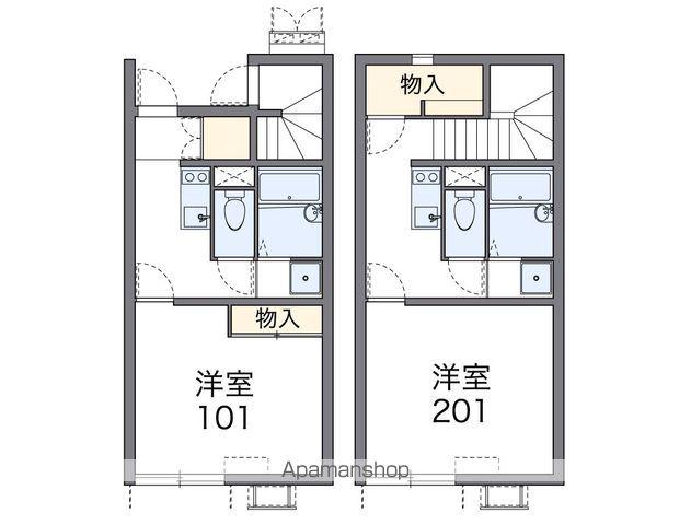 レオネクストファイン ボックス(1K/1階)の間取り写真