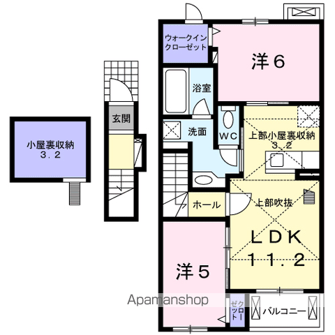 プラウド シティ 南大塚B(2LDK/2階)の間取り写真