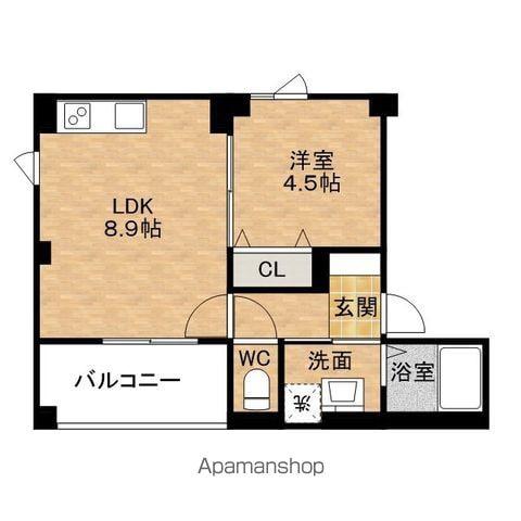プレジールトロワ土佐堀(1LDK/2階)の間取り写真