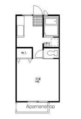 メゾンキャロット(1K/2階)の間取り写真