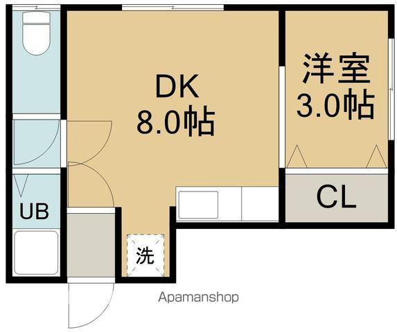 セントラルハイム(1DK/2階)の間取り写真