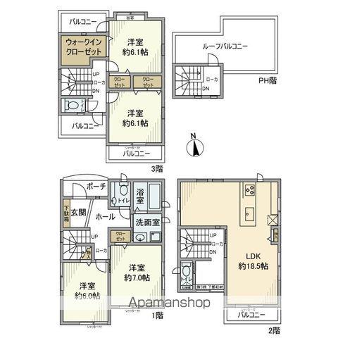 中央本線 大曽根駅 徒歩12分 3階建 築14年(4LDK)の間取り写真