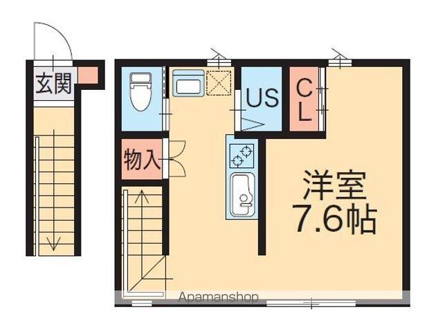 L COLLECTION白山公園(1K/2階)の間取り写真