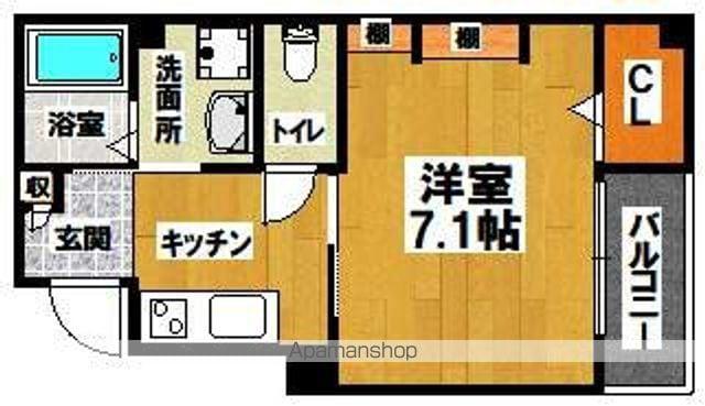 エヌエムスワサントドゥウエスト(1K/3階)の間取り写真