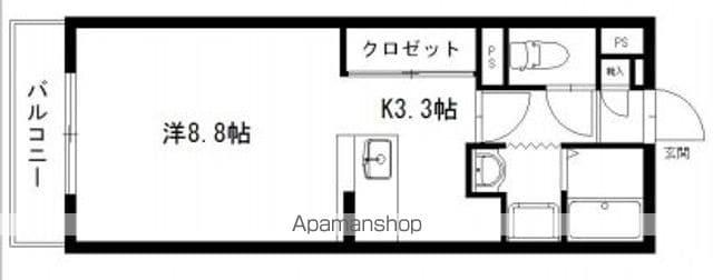 バンテージおりど(1K/1階)の間取り写真