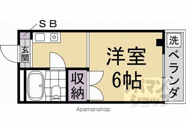 インプレス金閣(1K/3階)の間取り写真