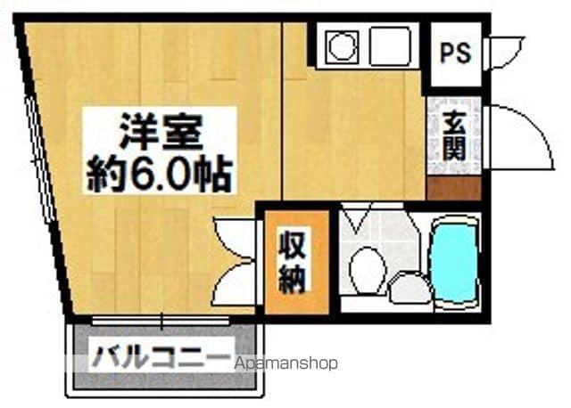 BELONG中百舌鳥(ワンルーム/1階)の間取り写真