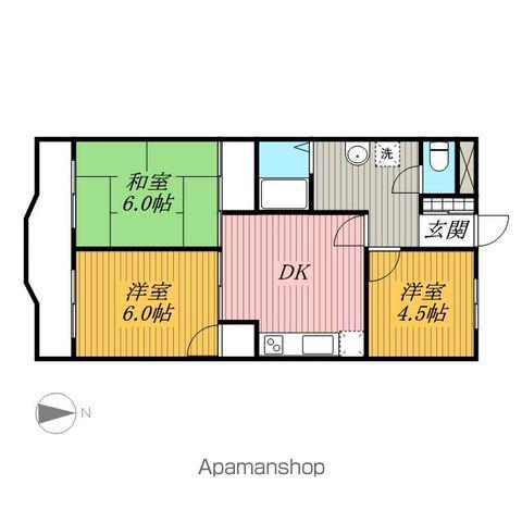 レジデンス弁天(3DK/1階)の間取り写真