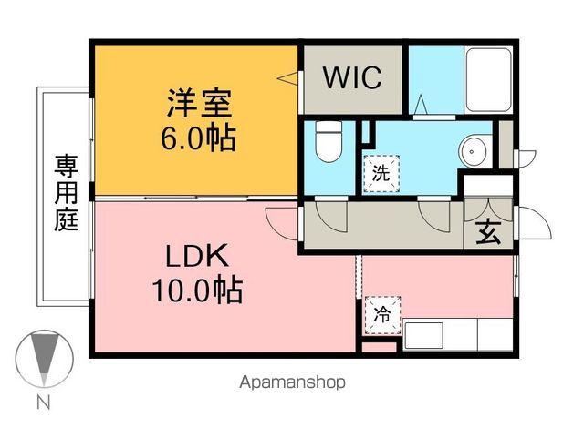 パンシオーネ(1LDK/1階)の間取り写真
