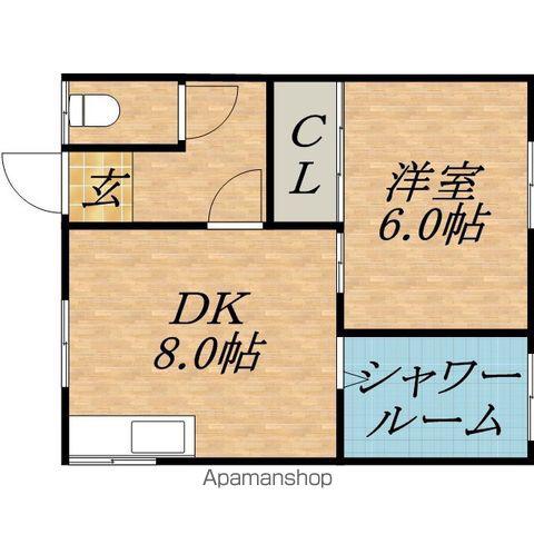 眞鶴荘(1DK/1階)の間取り写真